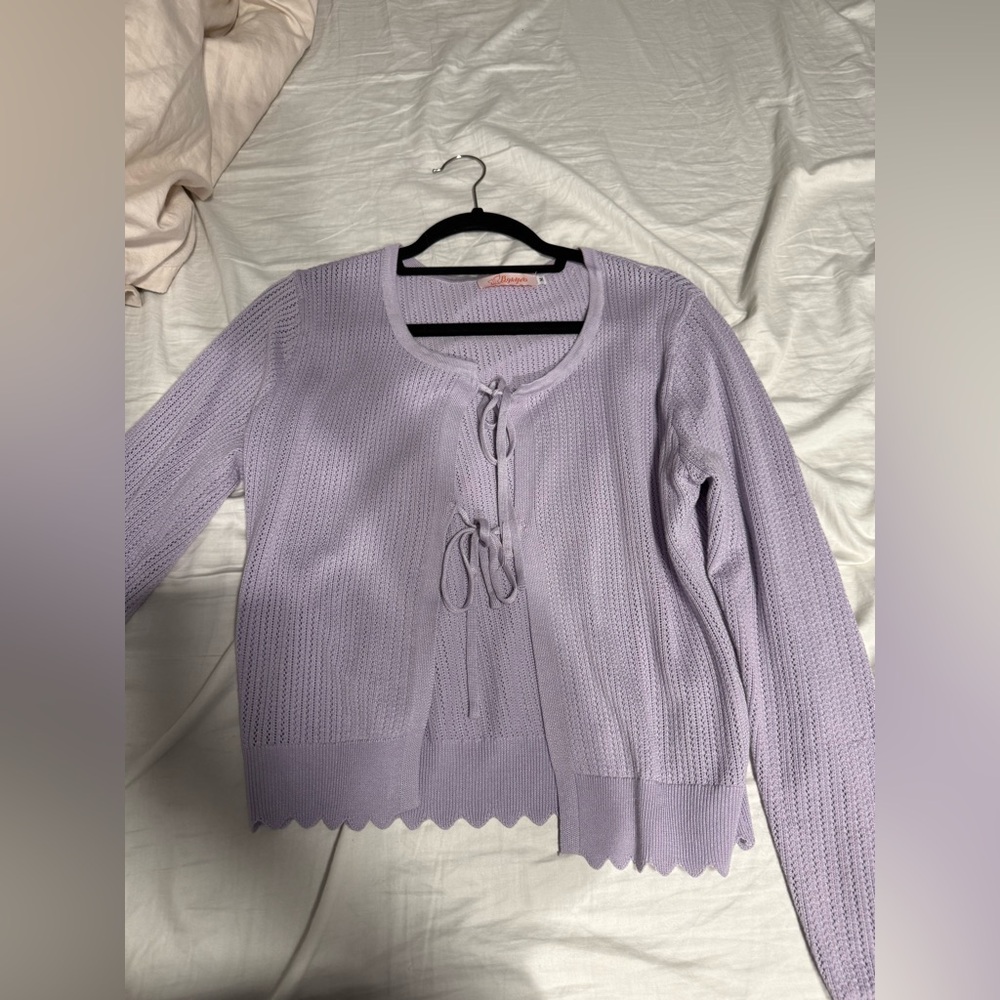 Amazon Light Purple Cardigan Sweater